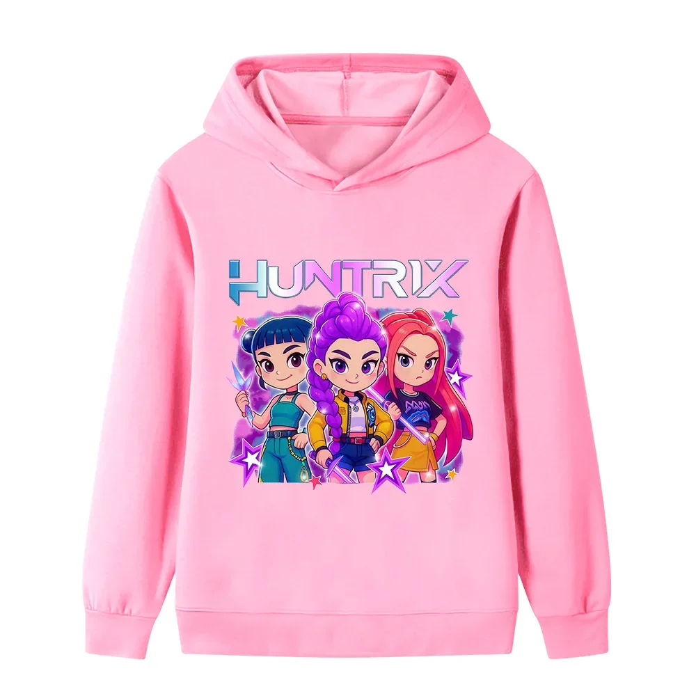 

K-Pop Devil Hunter Fashion Winter Clothes for Boys Girls Casual Comfortable Soft Hooded Sweatshirts for Children