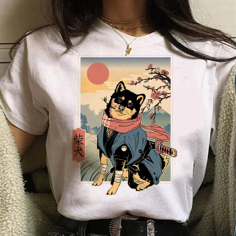 Shiba Inu tshirt women Japanese tshirt girl designer 2000s comic clothing