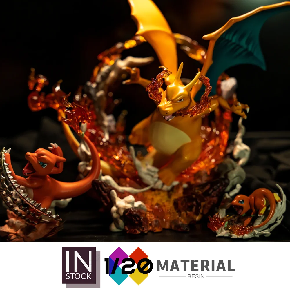 [متوفر] عالم مقياس الراتنج 1/20 [DAIDAI] - Charmander & Charmeleon & Charizard [Split RE-MENT]