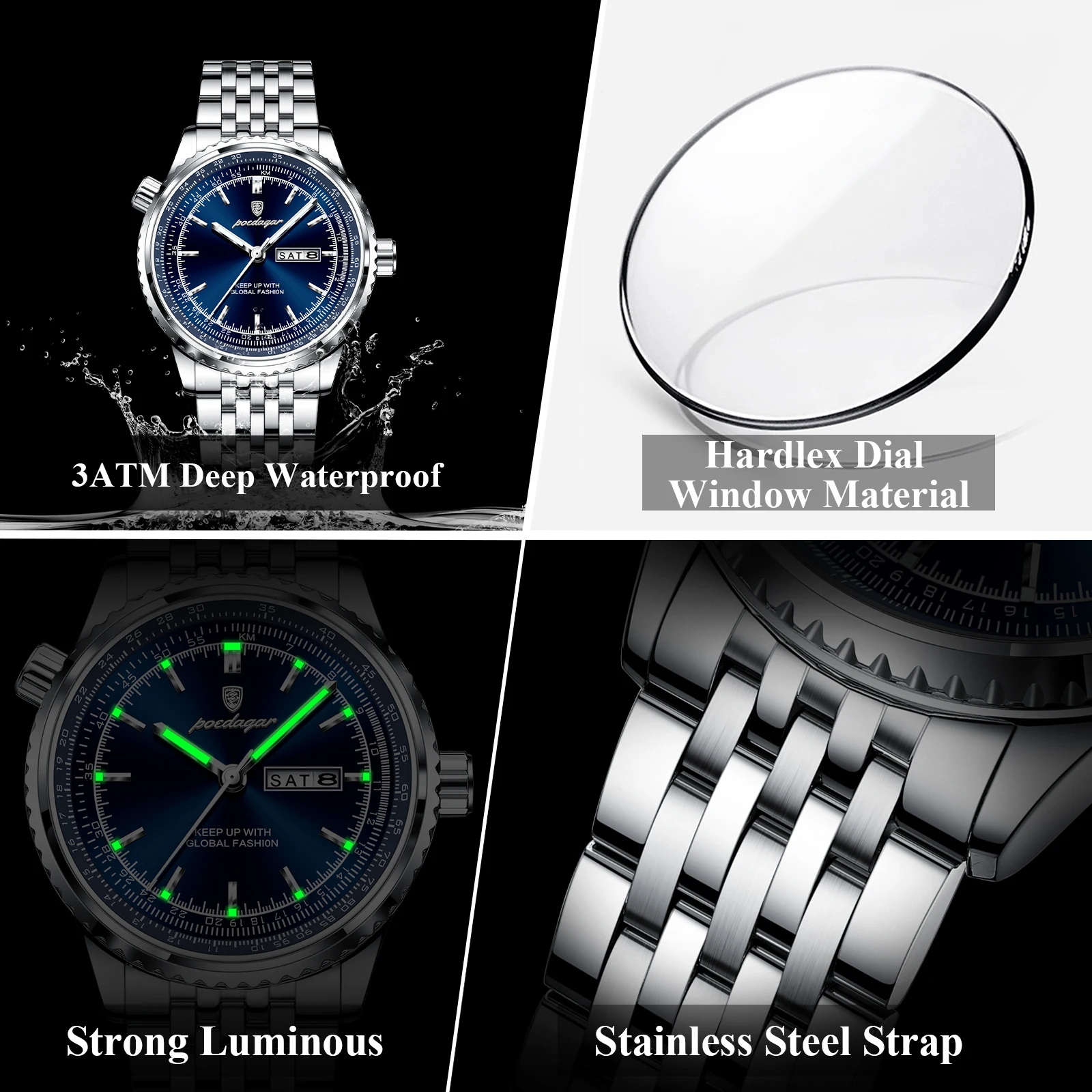 POEDAGAR Luxury Watches For Ma - đánh giá và giá Luxury Watch Quality