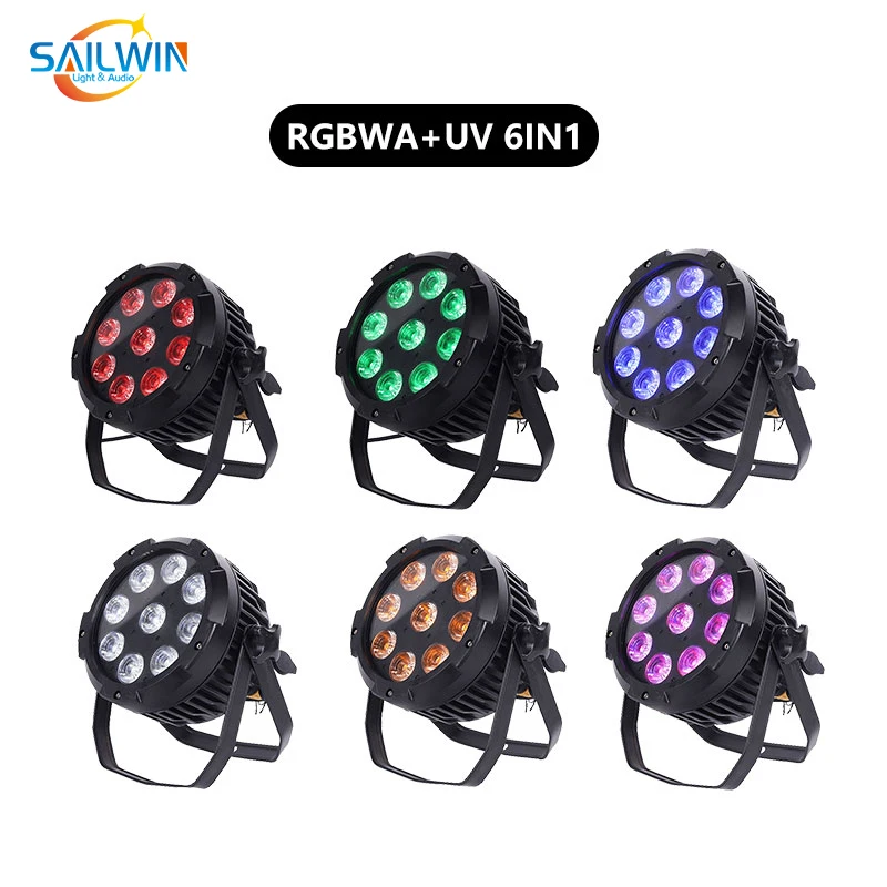 Sailwin الاتحاد الأوروبي الولايات المتحدة الأمريكية الأسهم 9X18 واط RGBAW الأشعة فوق البنفسجية بطارية لاسلكية تعمل بالطاقة LED الاسمية يمكن في الهواء الطلق إضاءة مقاومة للماء أضواء للمسرح مع جهاز التحكم عن بعد
