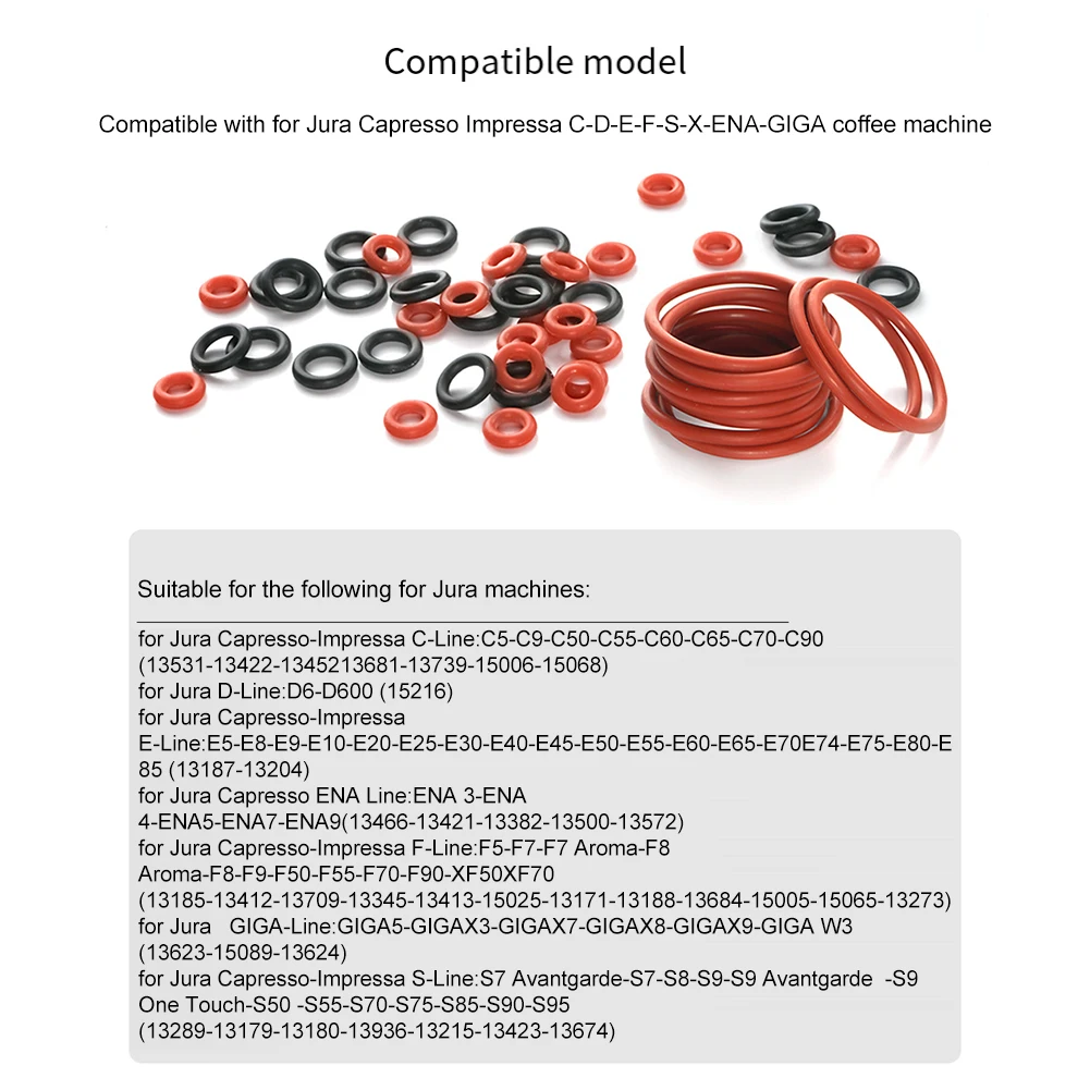 Selos De Anel-O De Silicone De Substituição Confiável, Material Resistente Ao Desgaste para Máquinas De Café, Ajuste para C D E F S X ENA GIGA