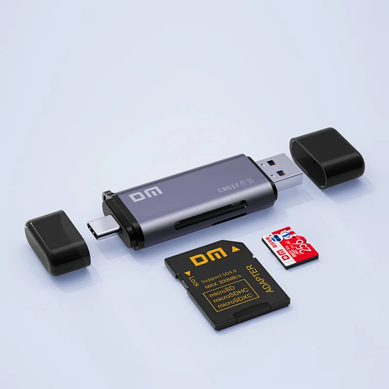 DM 2 в 1 USB3.1 + Type C TF и SD кардридер CR017