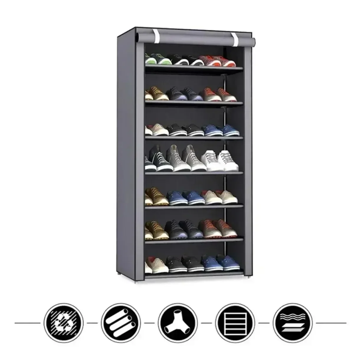 Dustproof Shoe Storage Rack Organizer Multilayer Nonwoven Shoes Storage Cabinet Home Hallway Space-saving Cabinets Shoe Shelf