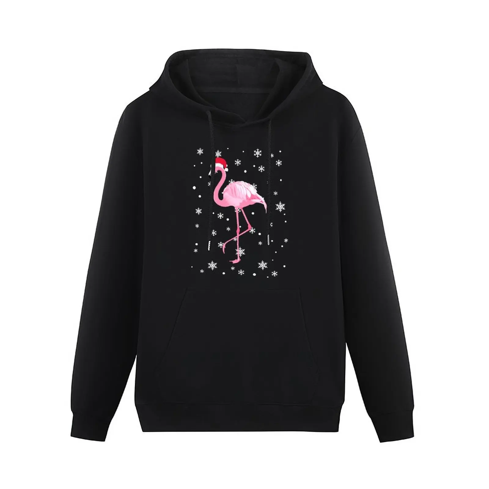 FLAMINGO CHRISTMAS with snowflake Pullover Hoodie men's coat anime clothes anime hoodie