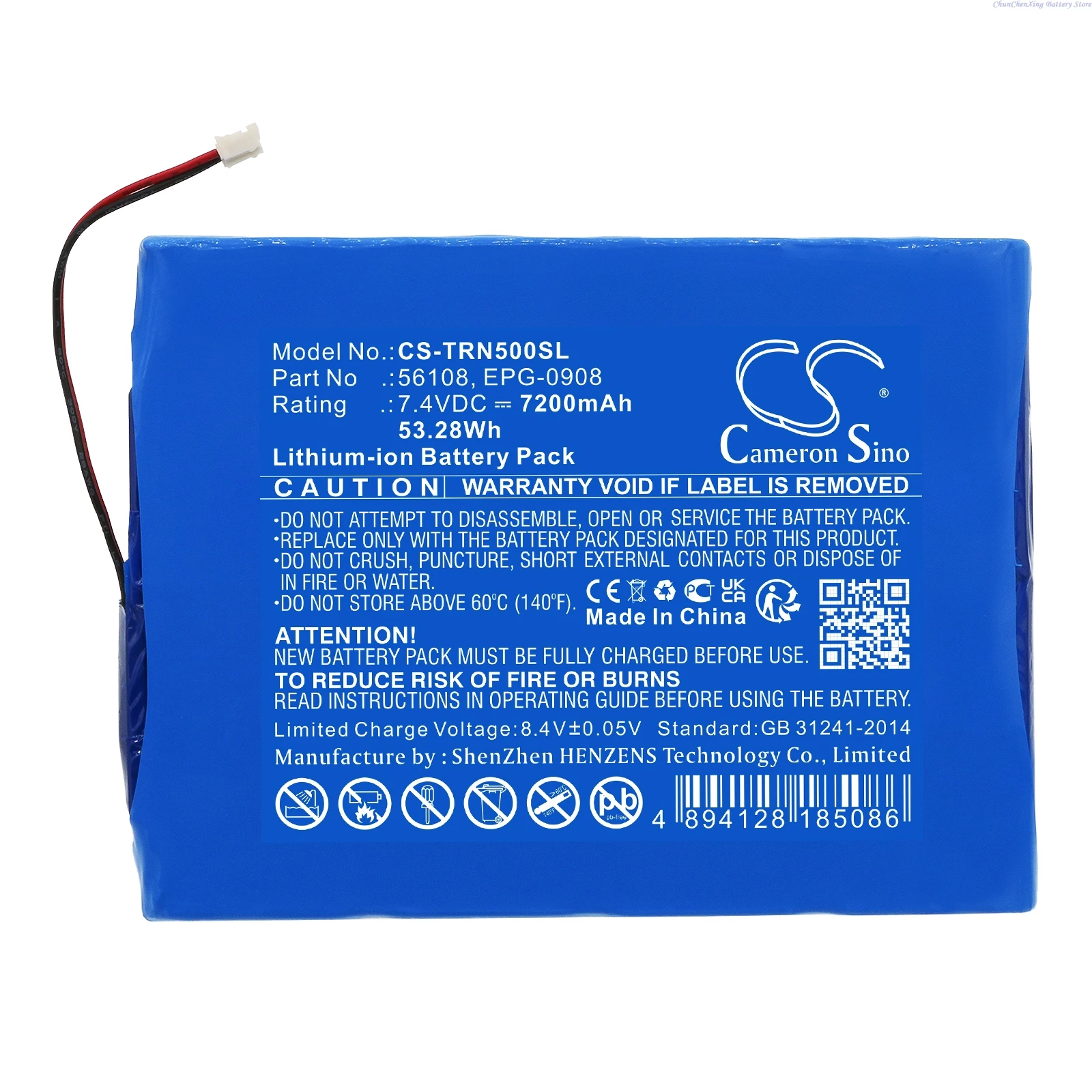 Cameron Sino 7.4V 7200mAh Battery 56108, EPG-0908 for Trimble GPS Net R5, 67668-20 , GPS Net R9 +TOOL