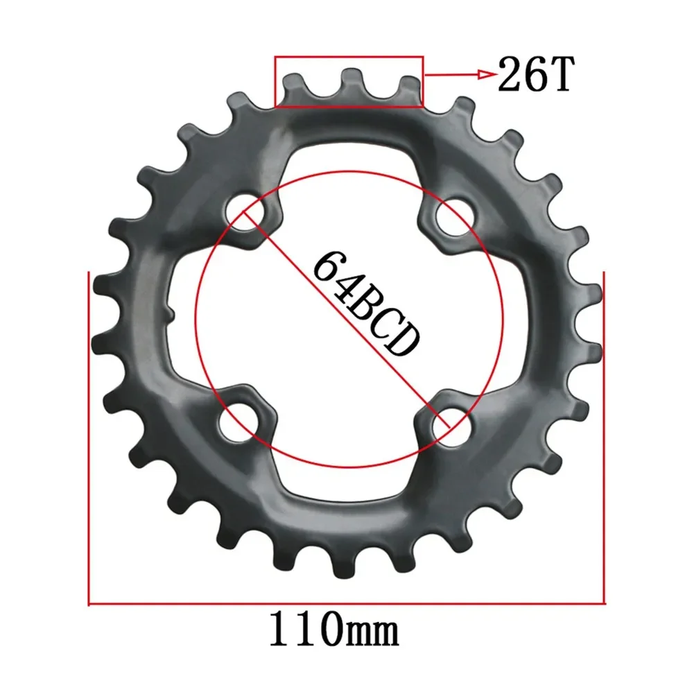 

Long lasting and Lightweight Bike MTB Chainring Single Tooth Chain Ring 26T 28T 36T 38T for 104BCD Bolt Pattern
