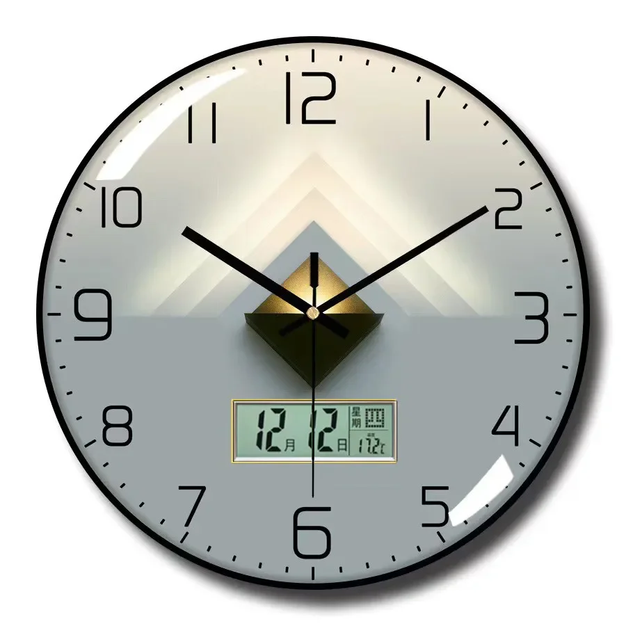 2026 Calendar Electronic Quartz Clocks LED Calendar Display Wall Clocks Top Brand Luxury Home Decoration Hang Clock