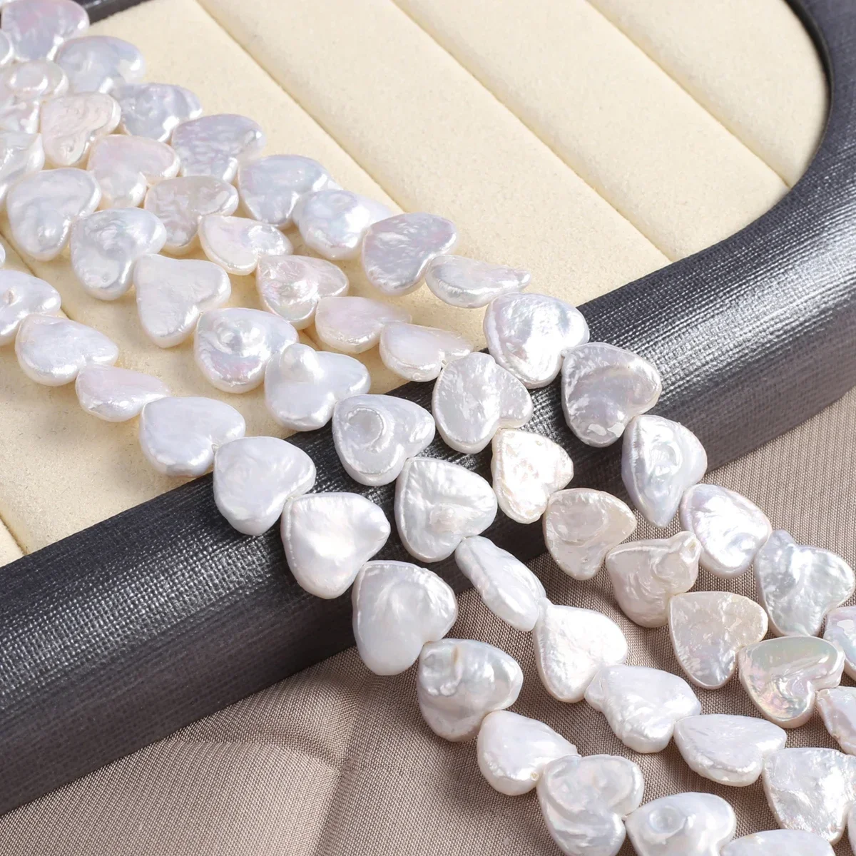 

12mm Heart Shape 100% Pearl Natural Freshwater Pearls Loose Sapcer Beads for Jewelry Making DIY Necklace Bracelet Accessories