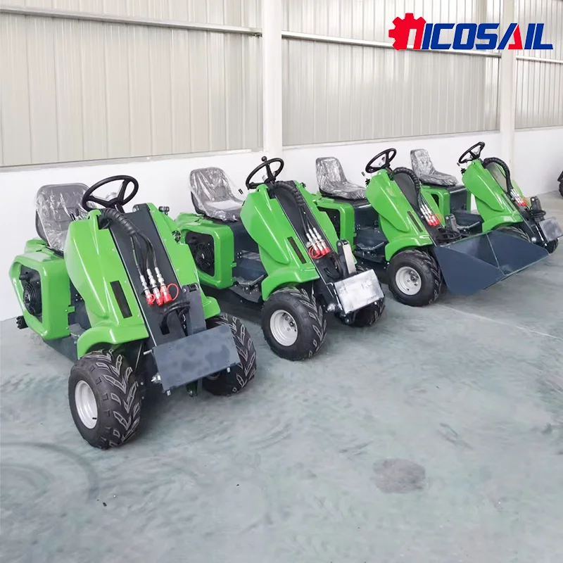 Venda quente Mini Skid Steer Loader de 3 rodas EPA e CE aprovado com sistema hidráulico durável e motor central frete grátis