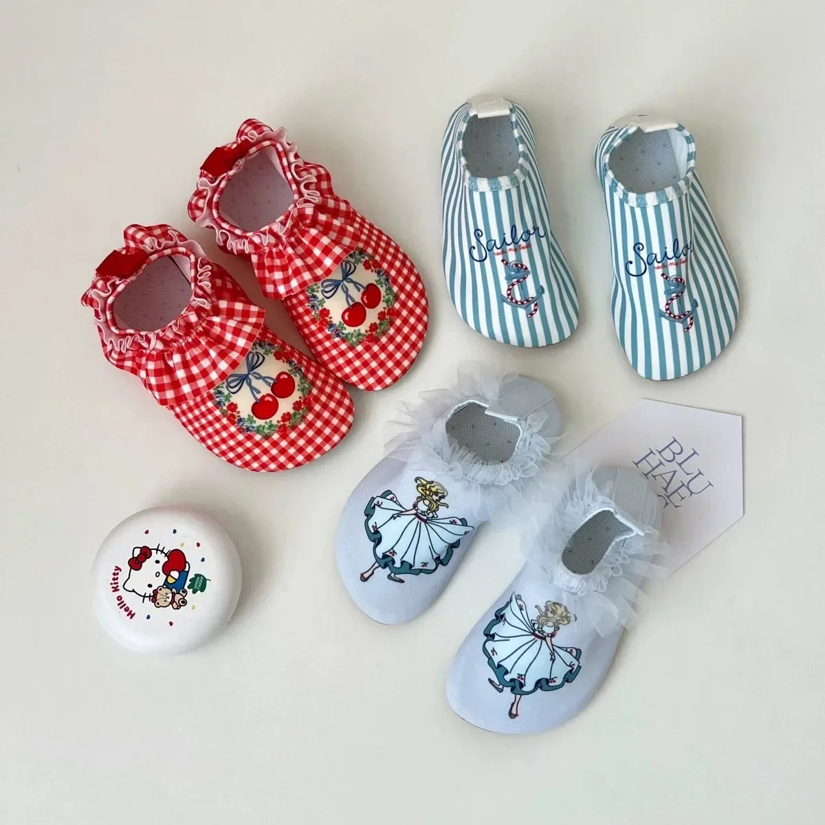 KS Children Baby Boy Girl Beach Shoes Print Water Sports Sneakers Kids Playground Sandals Aqua Barefoot Indoor Outdoor Slippers