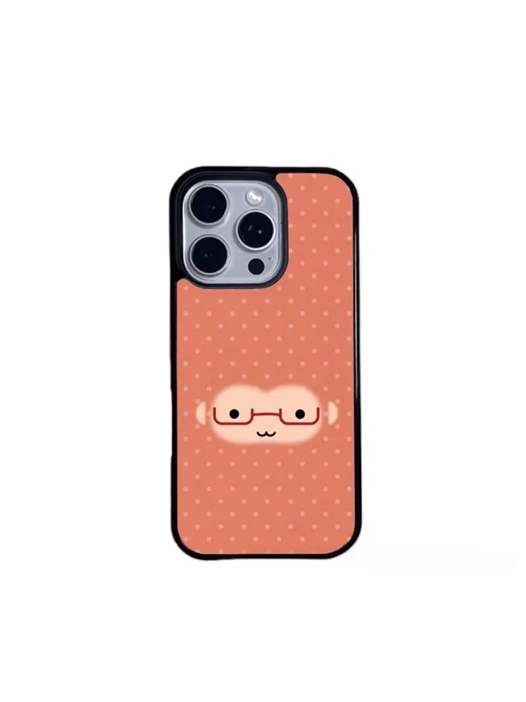 Red Glasses Monkey Face Polka Dots Phone Case For iPhone 17 Air 16 Pro Max 15 14 Plus 13 12 11 Shockproof Silicone Back Cover view 4