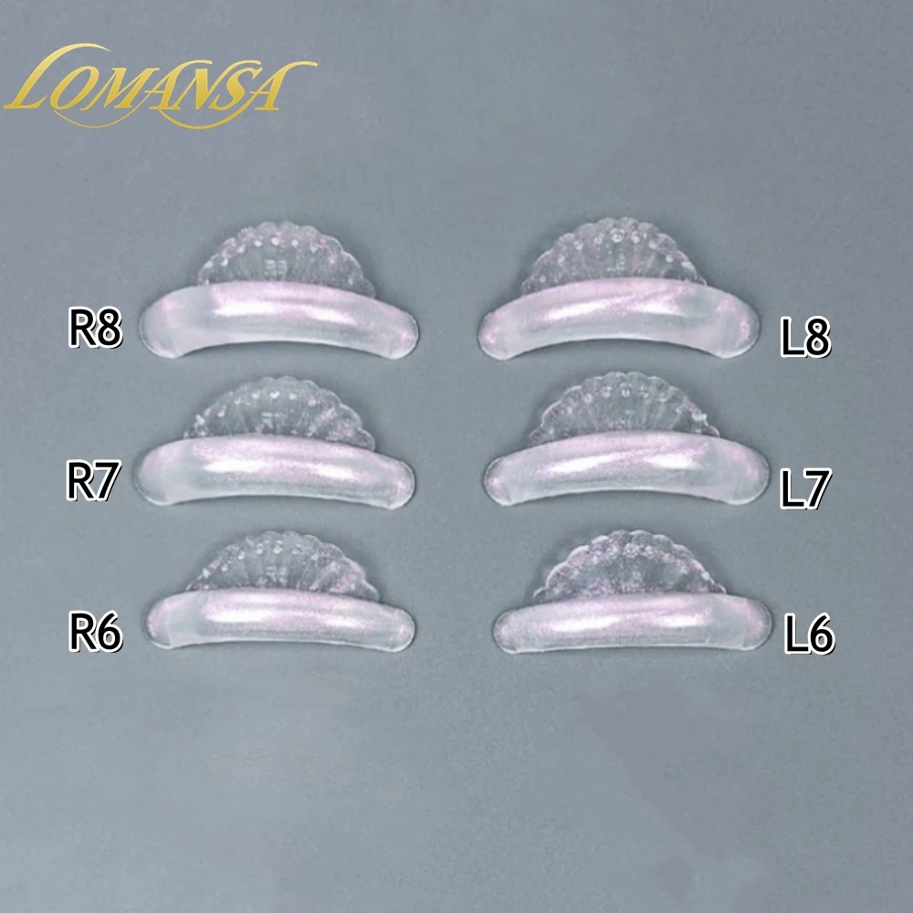LOMANSA 3 Pasang Bantalan Silikon Ukuran Besar untuk Perm Bulu Mata, Tongkat Bulu Mata Perekat, Pelindung Pengangkat, Aksesoris Penjepit Bulu Mata 3D, Alat Rias