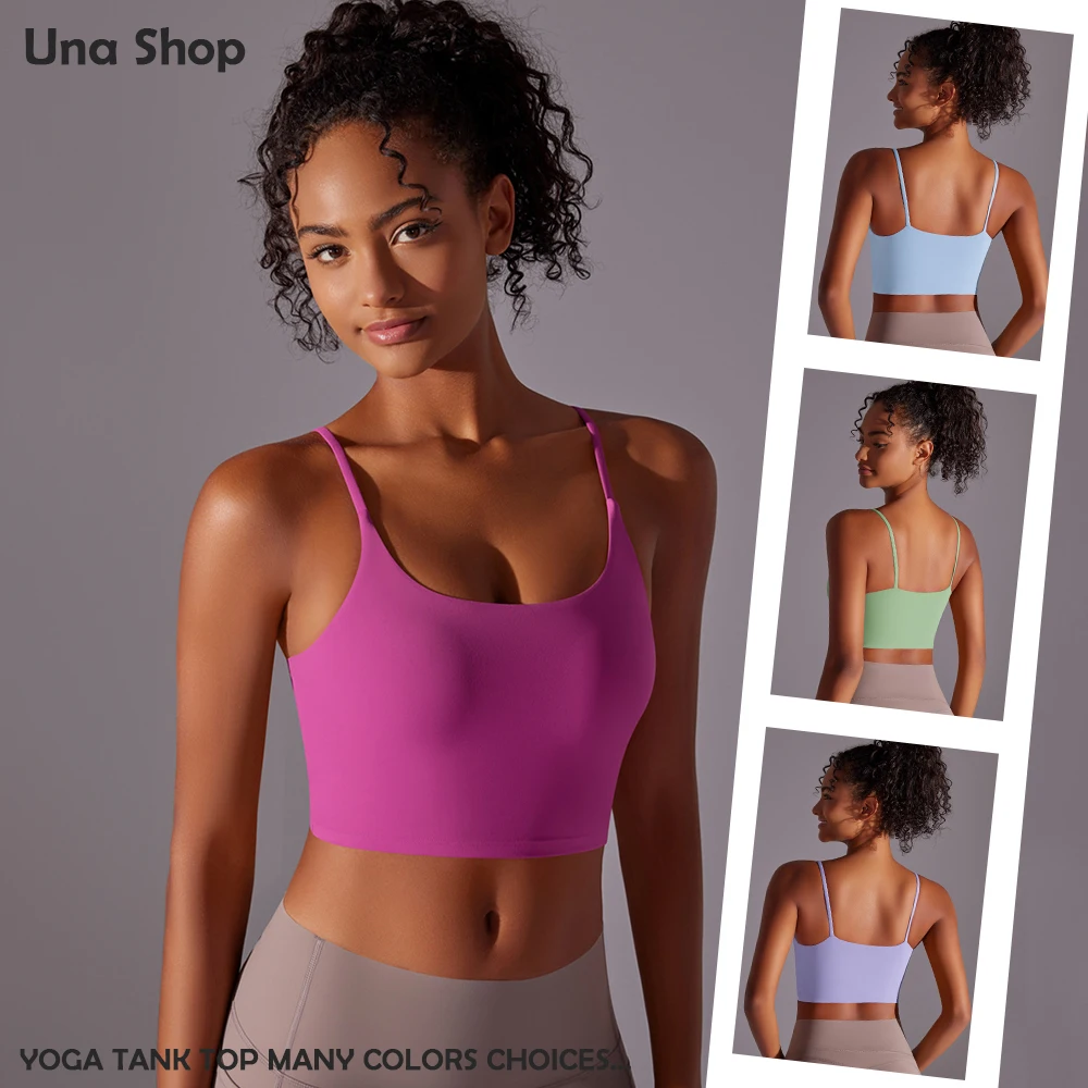 Una-Shop اليوغا تانك الأعلى للياقة البدنية الإناث ملابس داخلية رياضية عالية الجودة رفع سريعة الجافة تجريب الصدرية الملابس الرياضية الصالة الرياضية #2