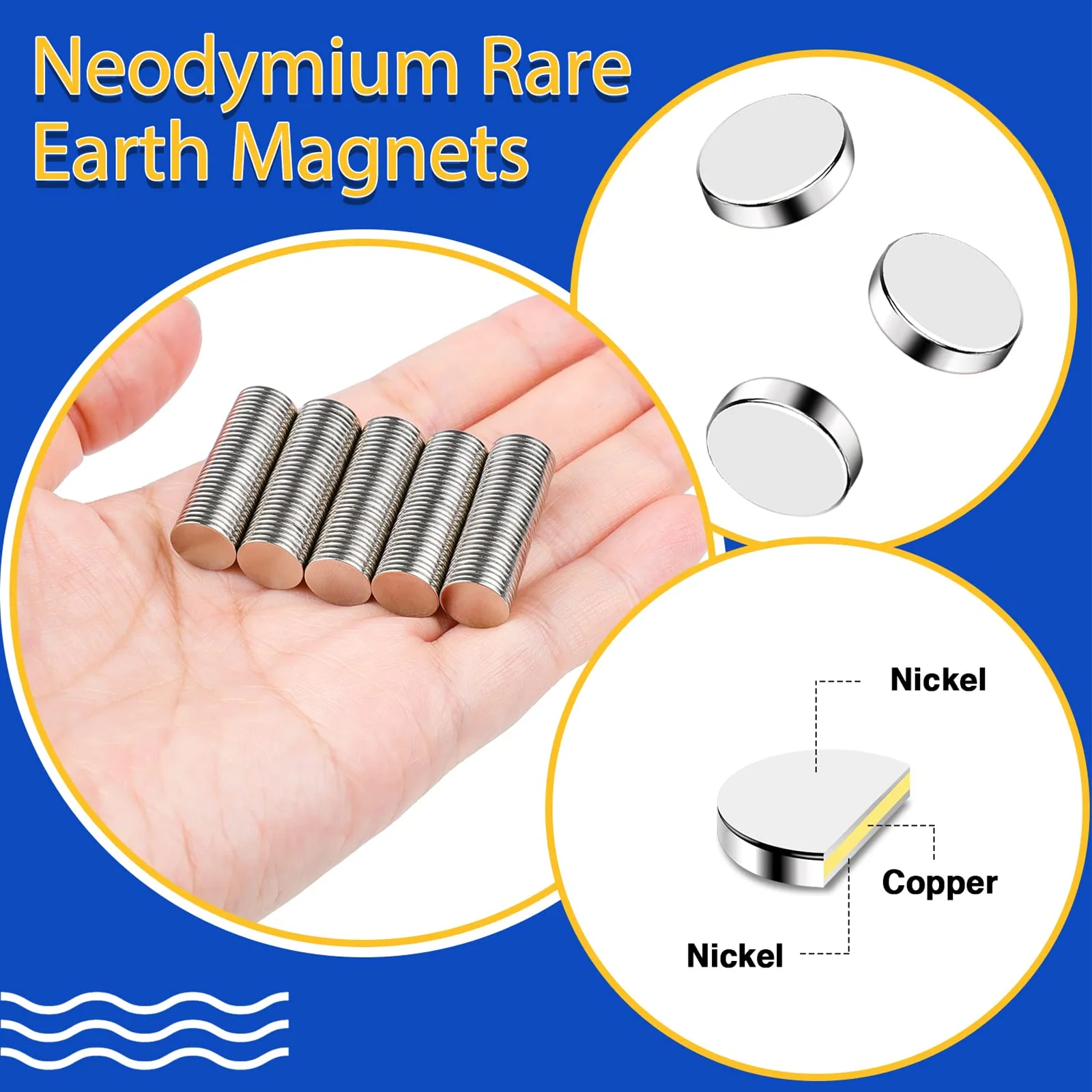 Ímãs super poderosos mini ímãs de disco fortes para decoração diy educação científica artesanato 6x2 8x1 10x3 15x2