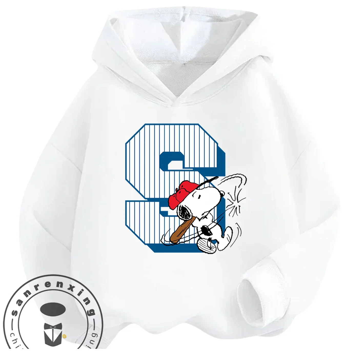 Trendy Street Style Hoodie Kawaii Cartoon Print Casual Outdoor Children Tops Snoopy 3 14