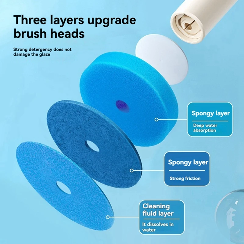 긴 손잡이가 있는 A96K-친환경 변기 브러시, 벽걸이형, 일회용 브러시 헤드, 욕실 WC 클리너 스크러버