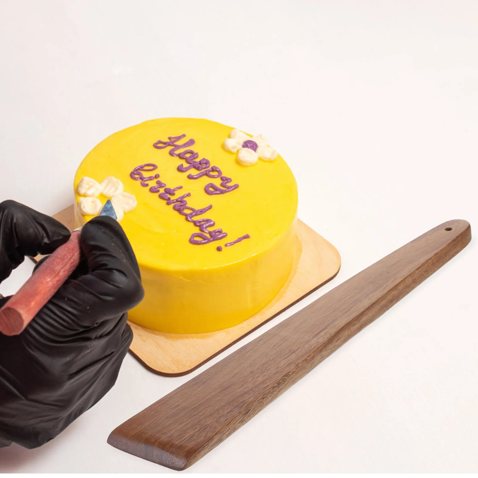 

Wood Spatula Small Flat Wooden Turner Non-Stick Cooking Utensil Egg Scraper Kitchen Flipper Wooden Cooking Tool