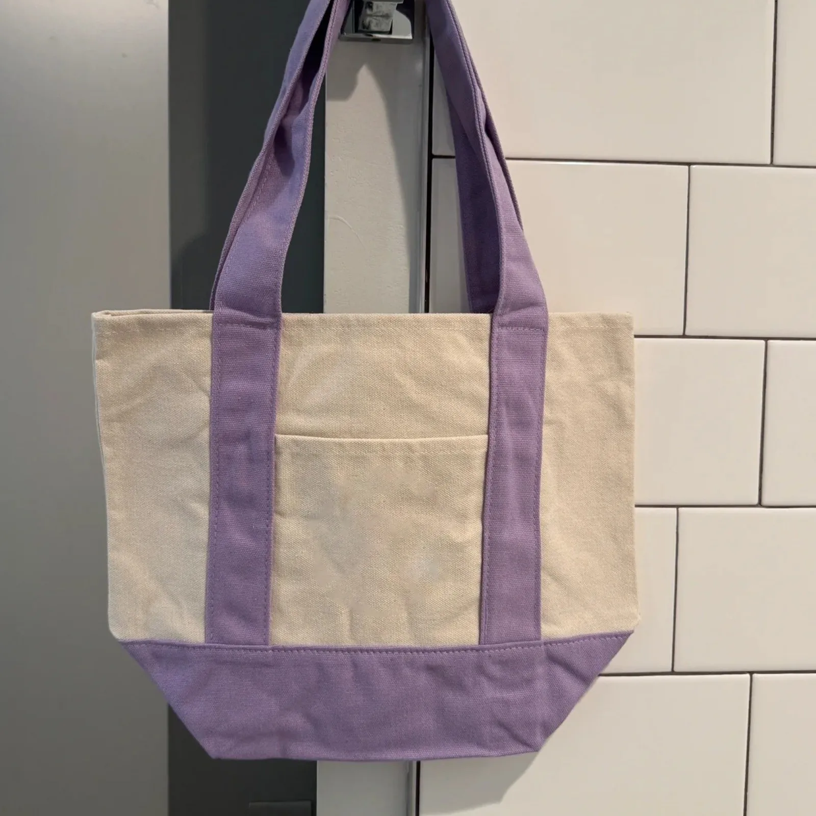 حقيبة تسوق قماشية عصرية، حقيبة يد بخياطة ملونة، حقيبة كتف بسيطة وناعمة ومريحة، حقيبة غداء للتخزين صديقة للبيئة