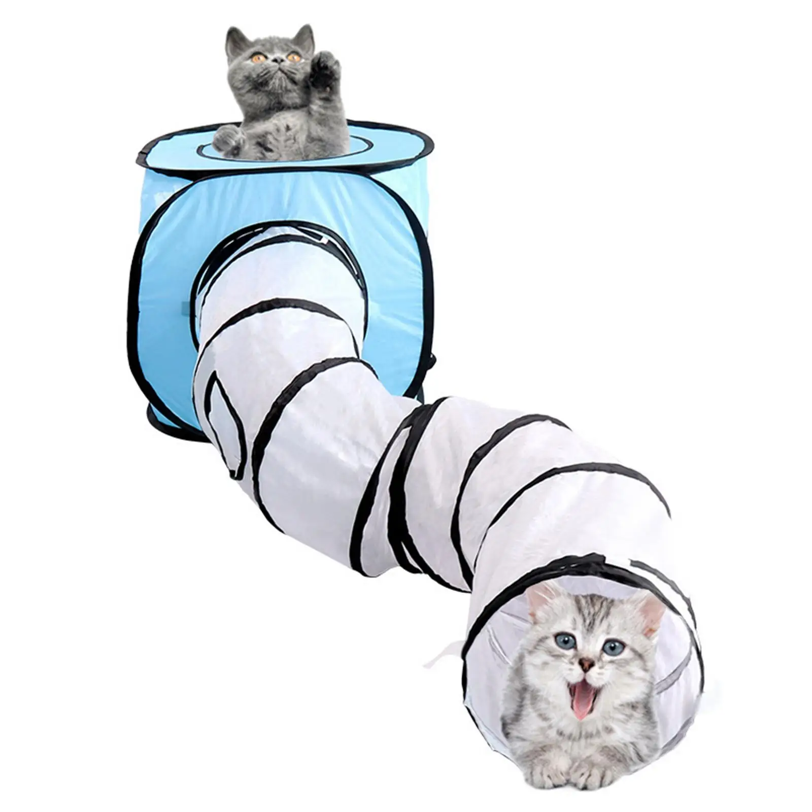 Cat Tunnels Portable Foldable Play Tunnels for Bunny Small Animals Hamster