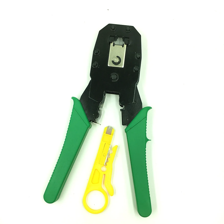 Network cable clamp pliers stripping Crimping pliers+Professional Network Cable Tester RJ45 RJ11 RJ12 CAT5 UTP LAN Cable Tester