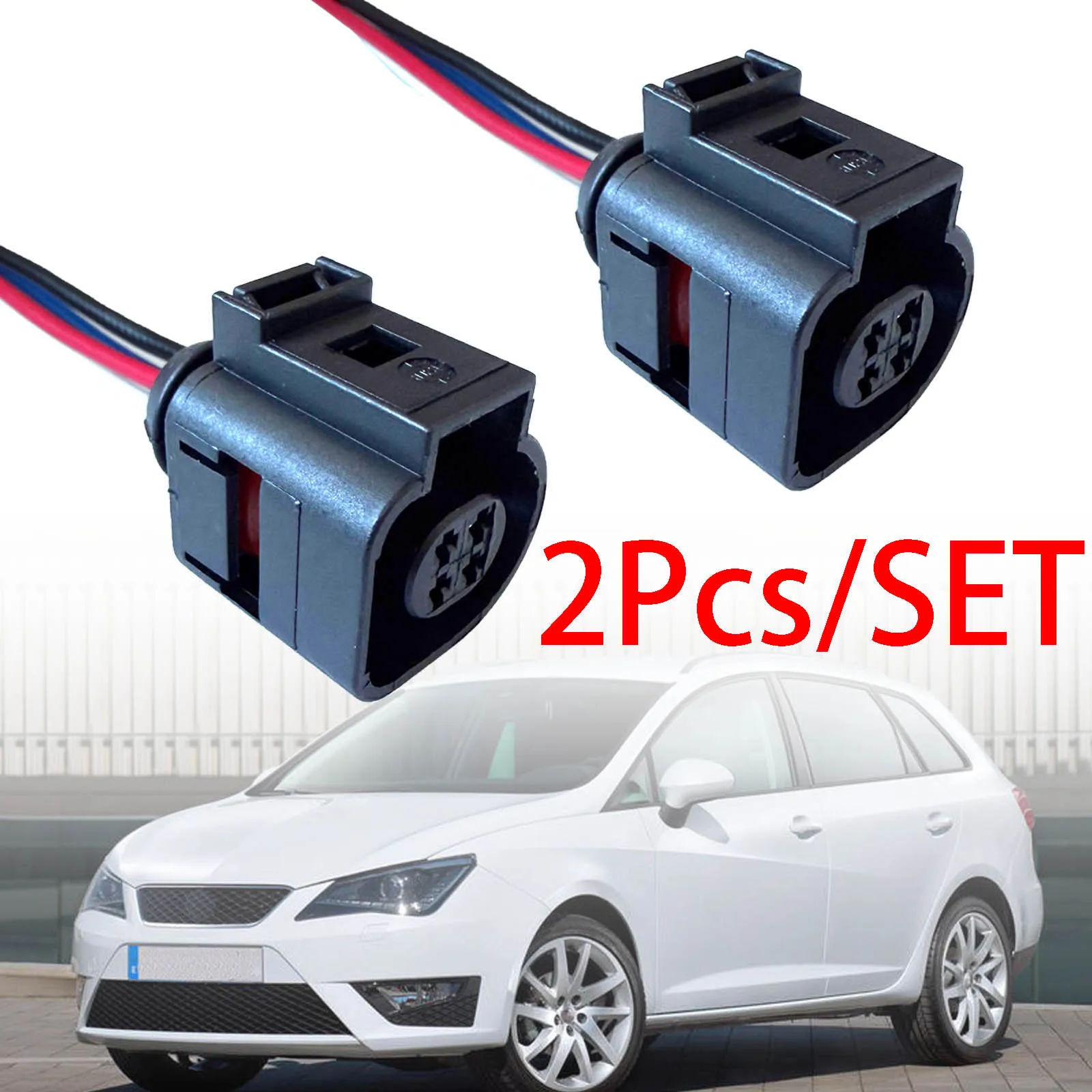 

2 шт. 4-контактный разъем датчика температуры охлаждающей жидкости, водонепроницаемая вилка для Seat Altea Arosa Ibiza Leon Alhambra, замена 4B0973712