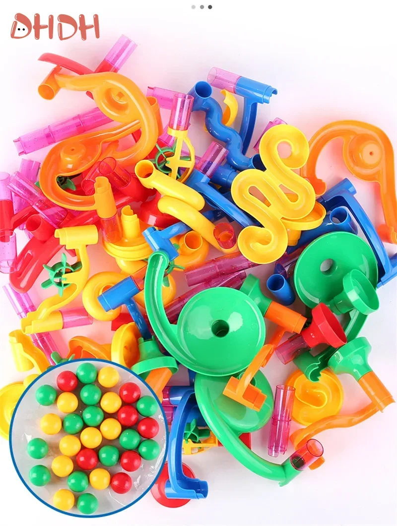 29-142PCS Marmo Corsa Building Blocks Marmi Diapositive Giocattoli Per I Bambini Creatività FAI DA TE Costruttore Giocattoli Educativi Regalo Dei Bambini