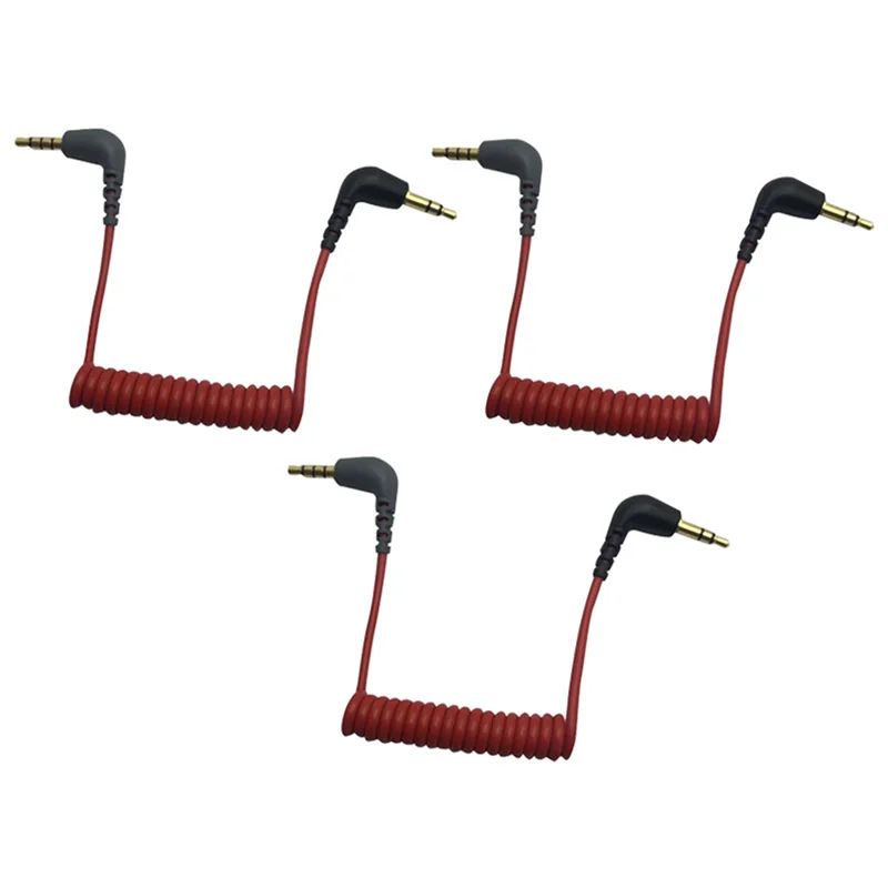 FULL-3X Replacement 3.5Mm TRS To 3.5Mm TRRS Adapter Cable For Iphone RODE Sc7 By VIDEOMIC GO Video Micro-Type Mics