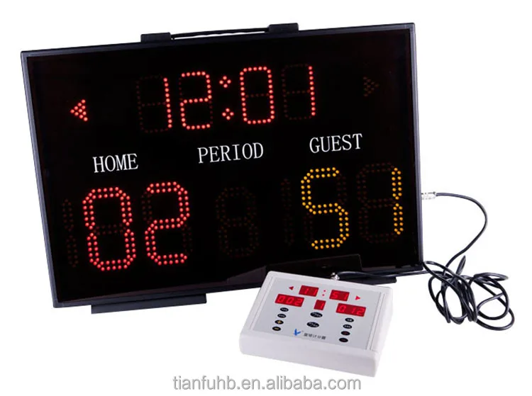 Basketballplatzausrüstung mit Live-Anzeigetafeln und Possession-Timer für Spiele