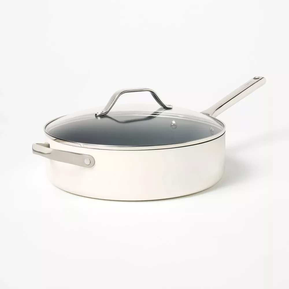 

5qt Nonstick Ceramic Coated Aluminum Saute Pan