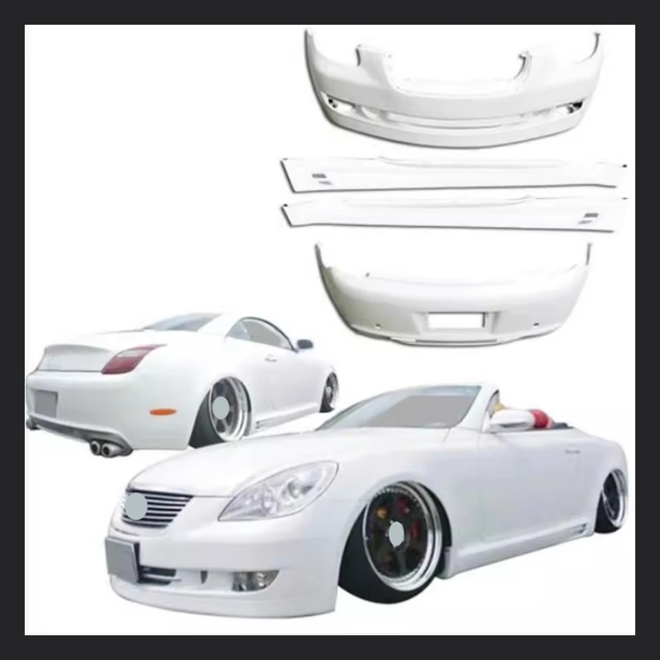 

Front Rear Bumper Side Skirt Assembly for Lexus SC430 2002 2003 2004 2005 Modified Fiberglass Resin Material Car Body Kit