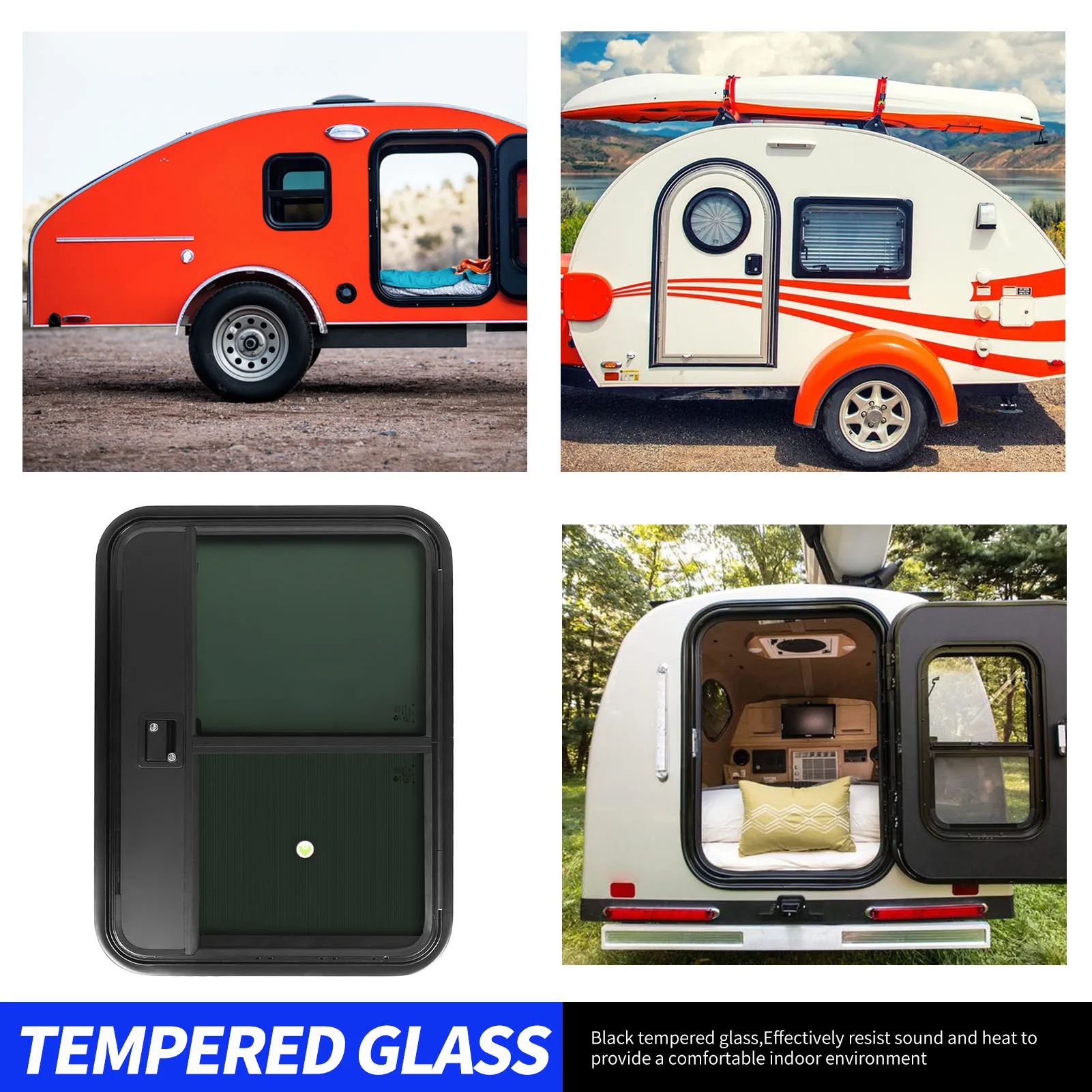 

Входная дверь с раздвижным окном, защита от ультрафиолета, теплоизоляция, герметичная, гладкая для входной двери прицепа на автофургоне