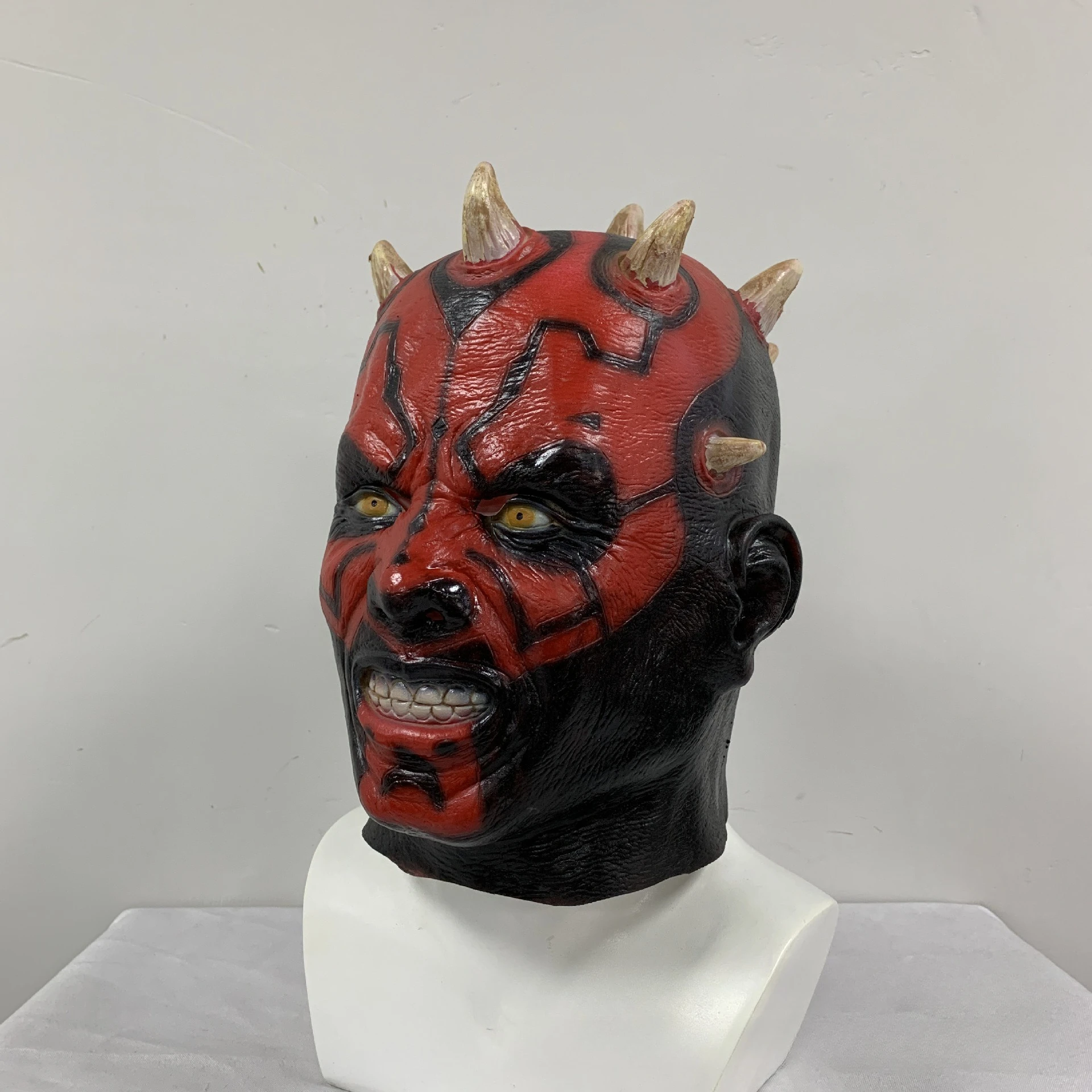 Alien Darth Maul Mask Halloween Mask Science Fiction Movie Props Jedi Knight Sidious Lightsaber Sith Darth Maul Cosplay Masques - view 4
