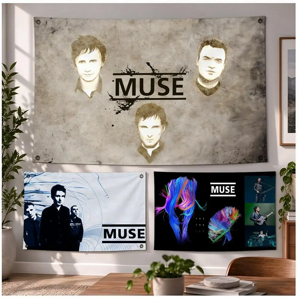 Grand Electrifying Band M-Muse Flags Four Ring Ornament Indoor Outdoor Decor Simple Hanging Mount Gift