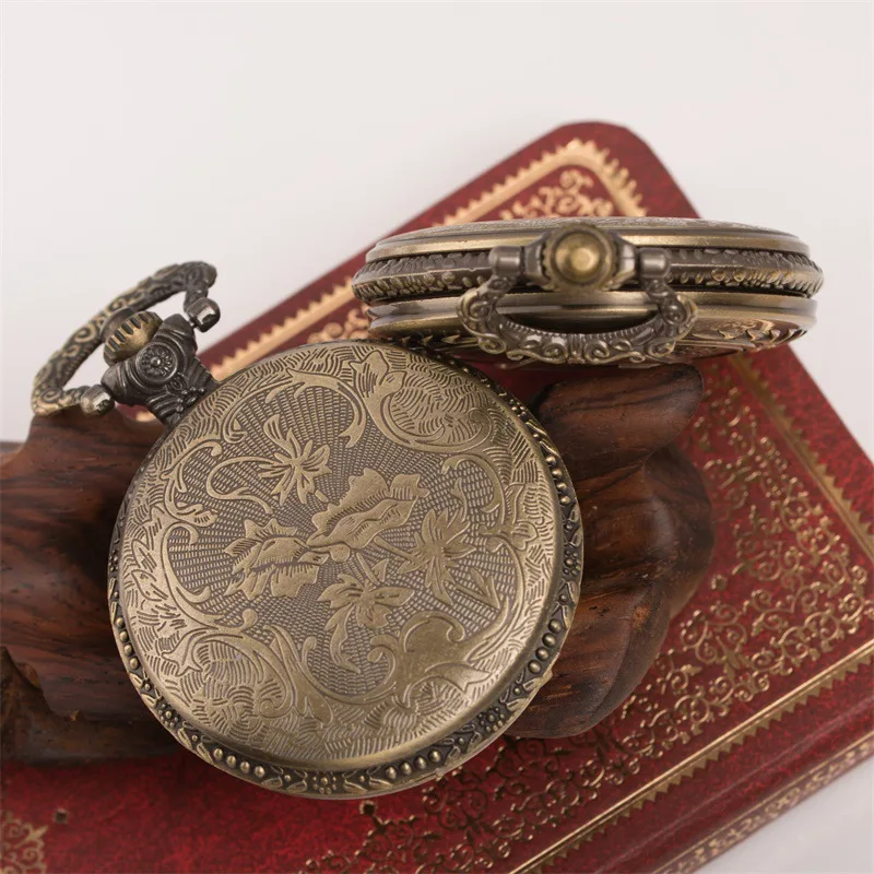 10 шт./лот, ретро стимпанк, подарок на день рождения, кварцевые карманные часы с цепочкой, аксессуары в старом стиле, ожерелье, кулон для мужчин