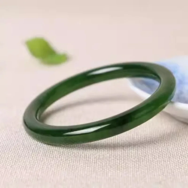 Jasper bracelet outer cover material thin strip round strip women's jade bracelet bracelet