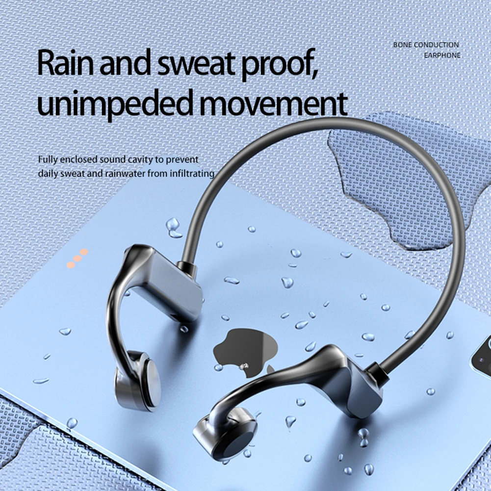 Wireless Headphones Lightweight Bone Conduction Headphones Bluetooth-Compatible Comfortable To Wear for Outdoor Sports
