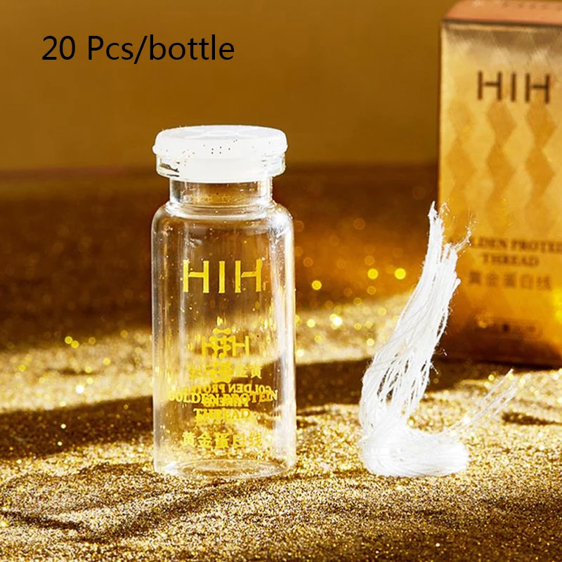 【20Pcs Protein Lines Radar Thread No Needle Silk Fibroin Line Carving Essence Collagen Facial Thread Lift Tightening Skin Care】