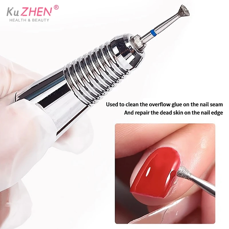 1 Stück Diamant schneider Maniküre Nagel bohrer elektrische Nagel feilen weiße Schleif bohrer Fräser Cutter Nail Art Werkzeuge Zubehör