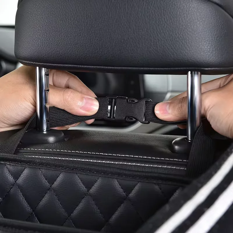 Multi-functional car seat back storage bag Leather storage bag For Mercedes Benz S320 W164 W203 W204 W168 C180 E320 A200 CLA CLK view 5