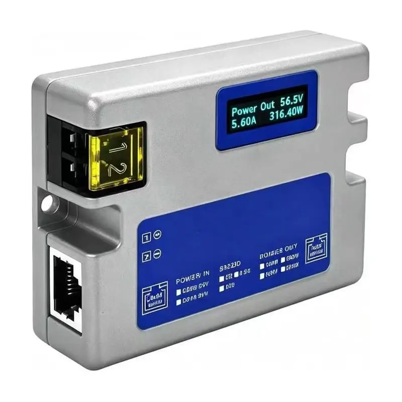 AT41 For Starlink 10Gbe Industrial POE Injector With OLED Display 48-57V Input DC 10KV Lightning Surge Protection