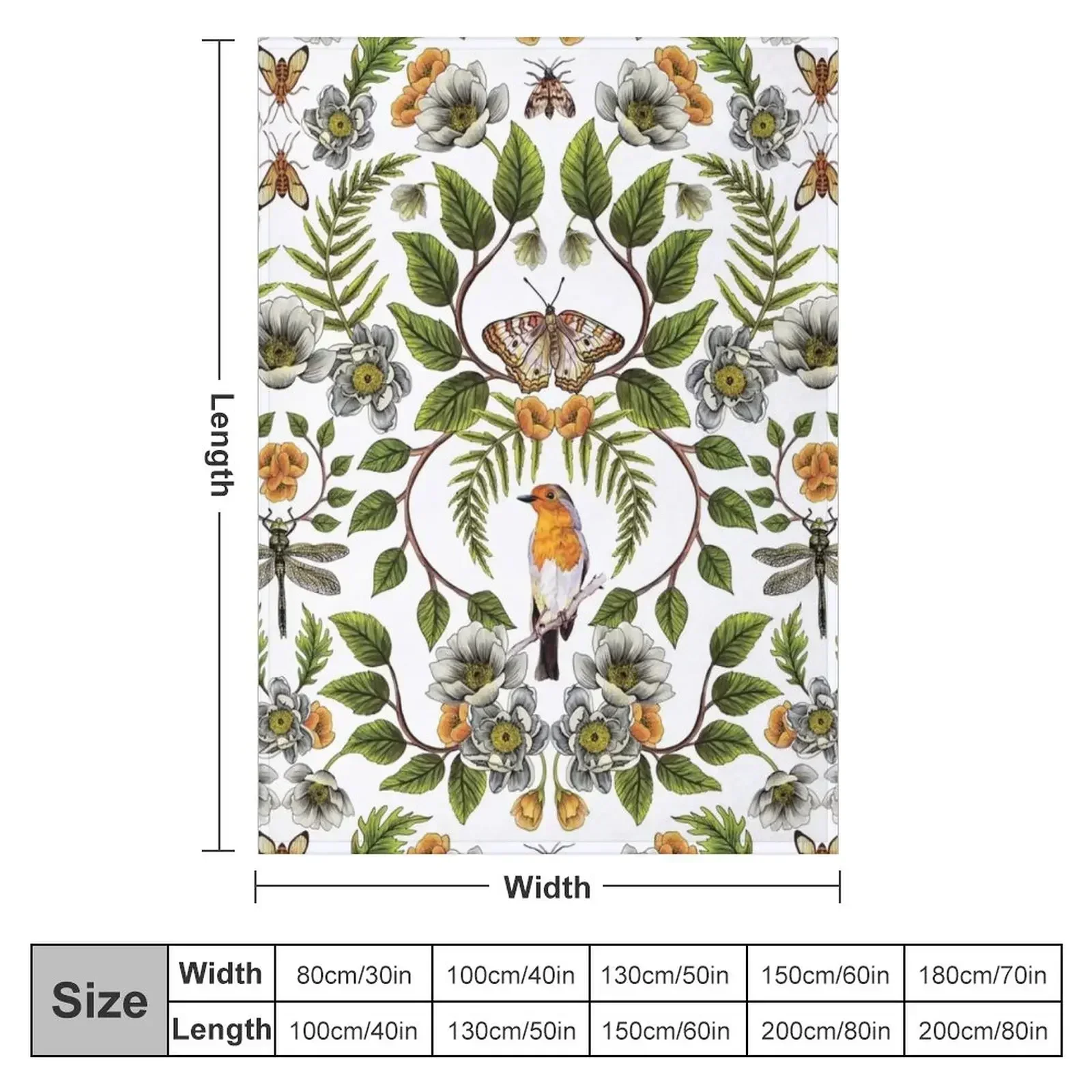 The Ancient Magus Bride - Mahoutsukai no. Yome typo poster (square ver.) Throw Blanket Hairys Warm Thin Blankets