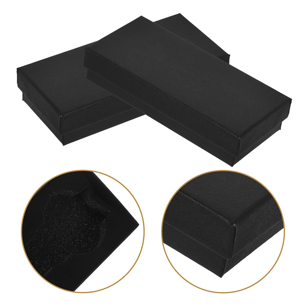 

10Pcs Rectangular Watch Box Single Watch Display Black Classic Lid Storage Packaging Case Travel Organizer for Men