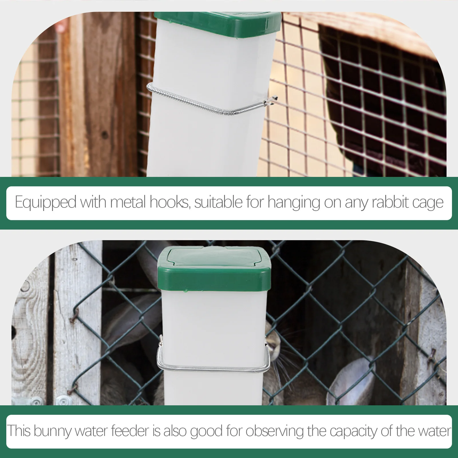 

Hamster Water Dispenser Hanging Pet Feeder for Rabbits Safe No Spill Drinking Container Portable Lightweight Bunny Water Holder