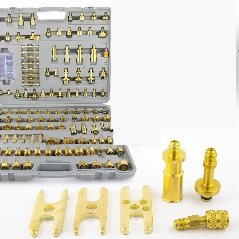 126 Pcs AC Pipe Leak Test Plug Set, Air Conditioner Line Block Off Plugs for Truck Engineering Vehicle Repair