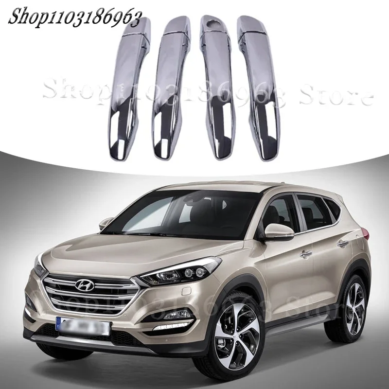 

Глянцевая черная наклейка на крышку дверной ручки для Hyundai Tucson, автомобильная наклейка, аксессуары для стайлинга автомобиля, чехол