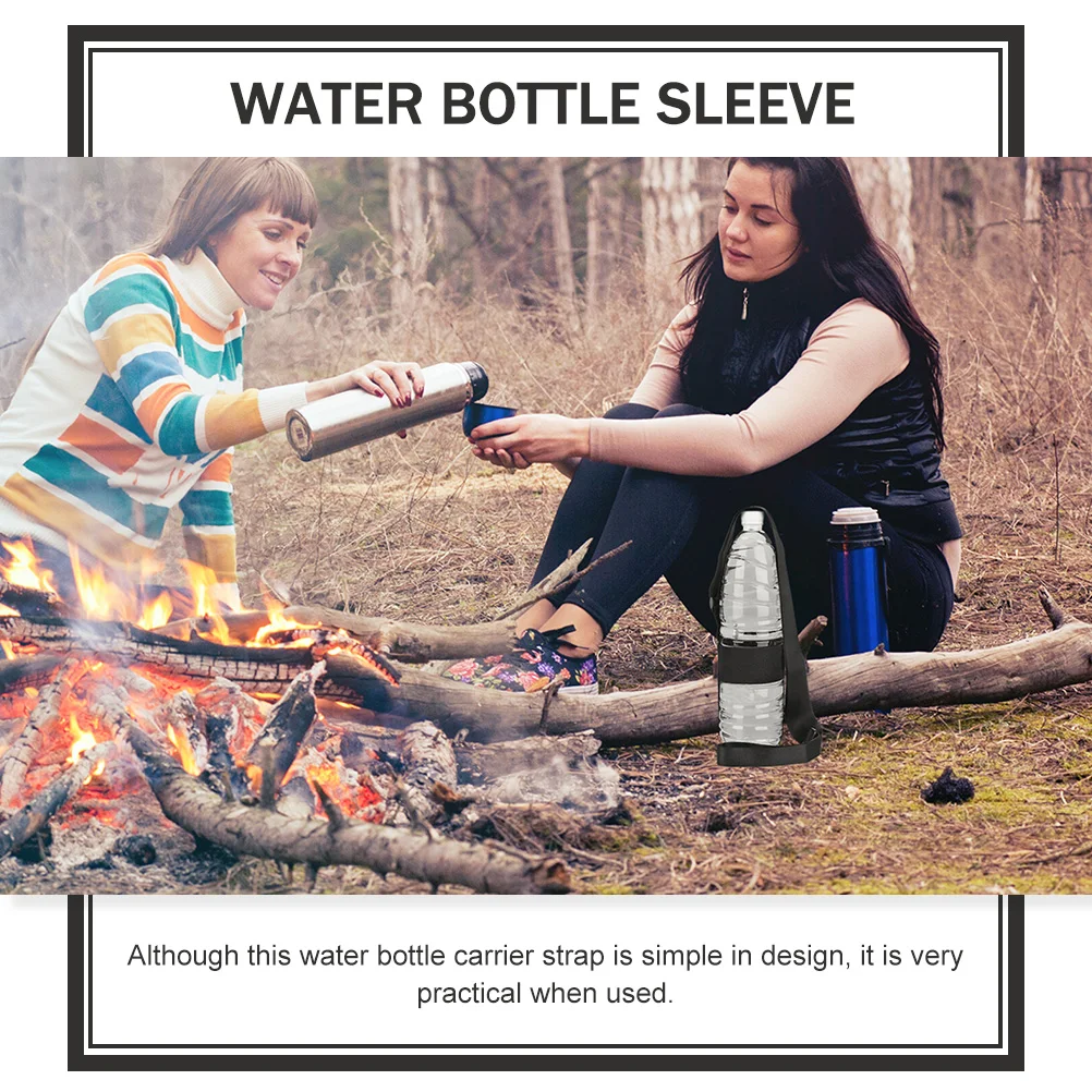 

Nylon Water Bottle Strap Lightweight Outdoor Camping Supplies Bottle Sleeve Portable For Hiking Biking Beaches Daily Walks