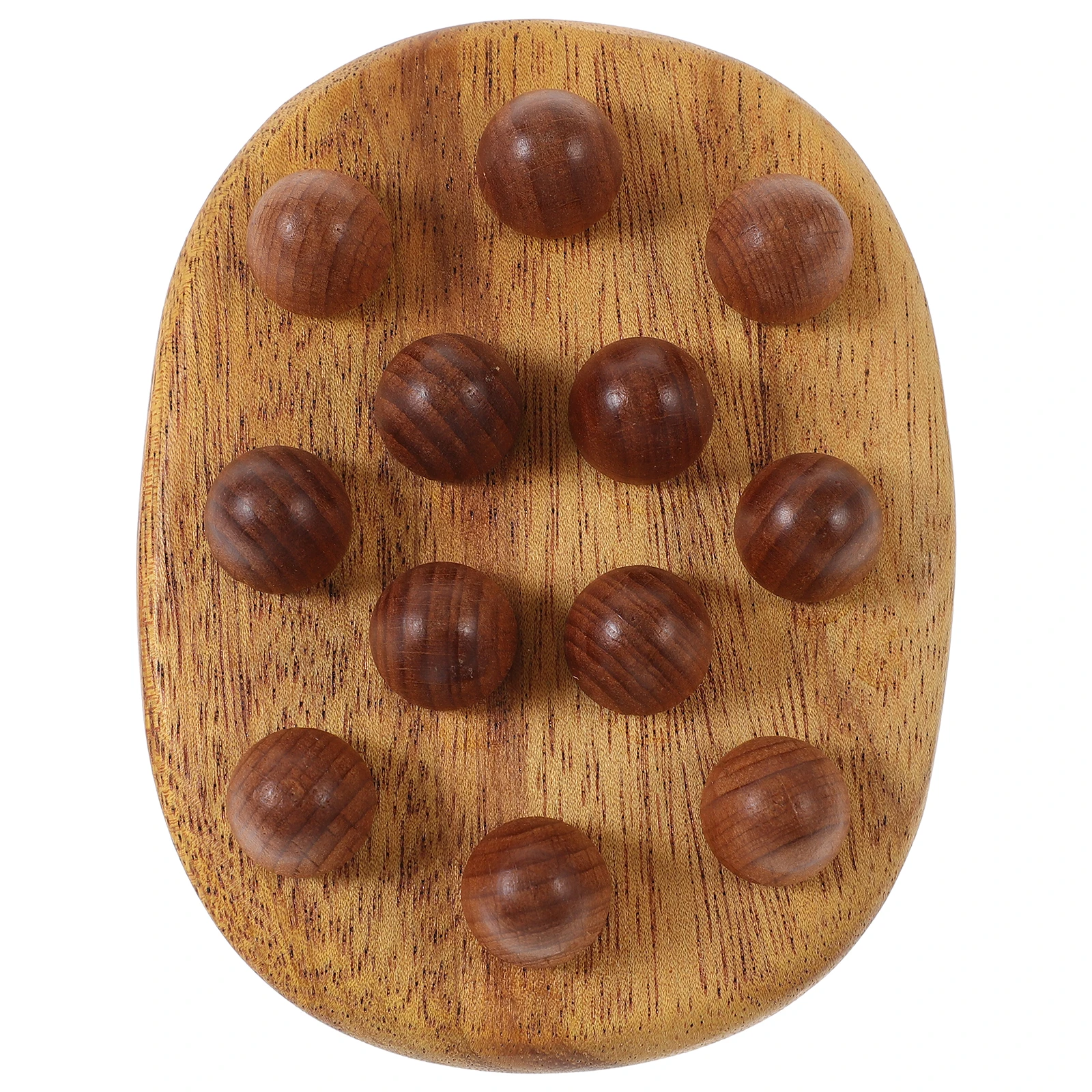 

S 12 bead Massage Brush Body Scrubber Wooden Cellulite Massager for Arms Back Feet Legs Shoulders Relax Muscle Portable