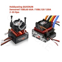 Hobbywing QUICRUN Sensored 10BL120 120A /10BL60 60A 2-3S Lipo Brushless ESC for 1/10 Car Remote Control Model Car Touring Cars