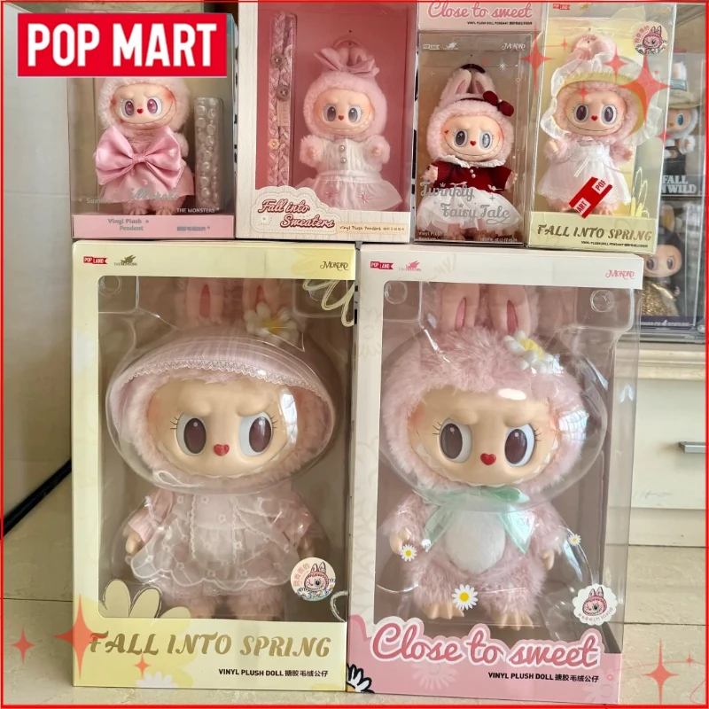 

Подлинный POPMART LABUBU Mokoko, виниловый пышный плюшевый брелок, коллекция Labubu, модные игрушечные фигурки, новогодний подарок